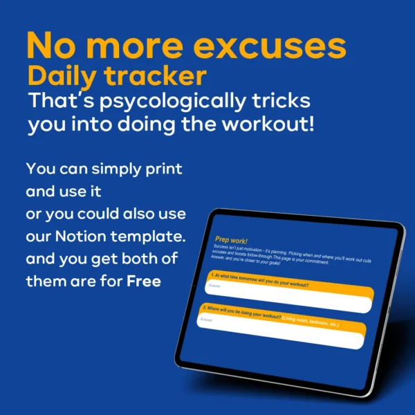 4 Weeks - No excuses home workout plan - Men's Edition - Image 4